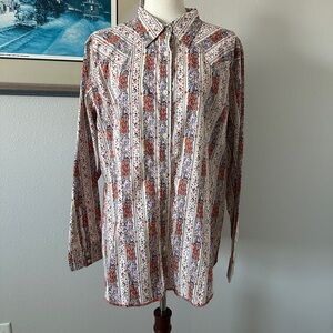 Wrangler Women's Floral Blouse - Red, Purple, White